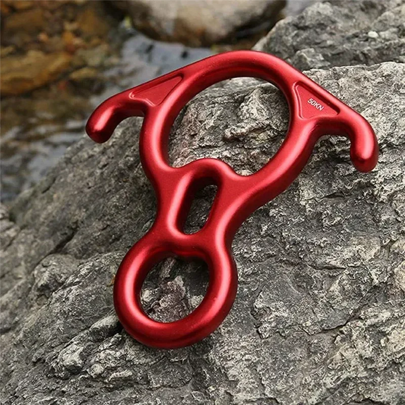 8-Shape Bent-Ear Belay Device for Rock Climbing - Rappelling and Descender Gear - Trekker Essentials