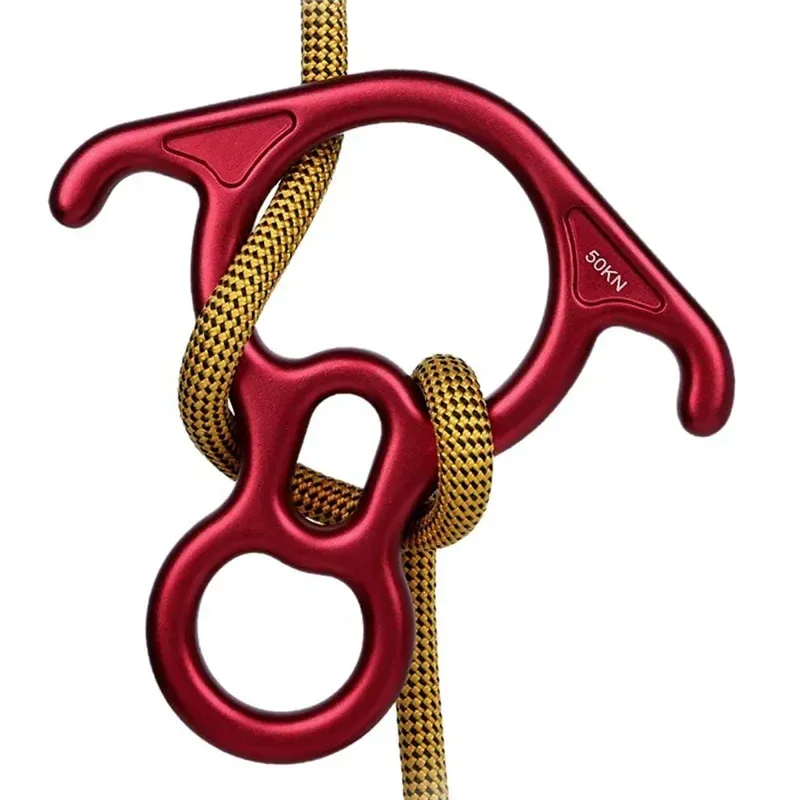 8-Shape Bent-Ear Belay Device for Rock Climbing - Rappelling and Descender Gear - Trekker Essentials
