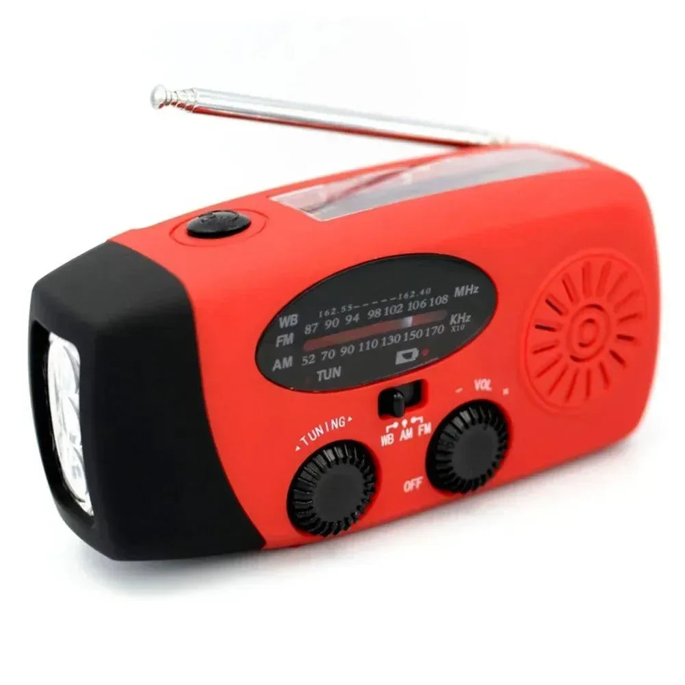 8000mAh Hand Crank Solar Power Radio - Portable AM/FM/NOAA Weather Radio with LED Flashlight and Bluetooth 5.0 Speaker - Trekker Essentials