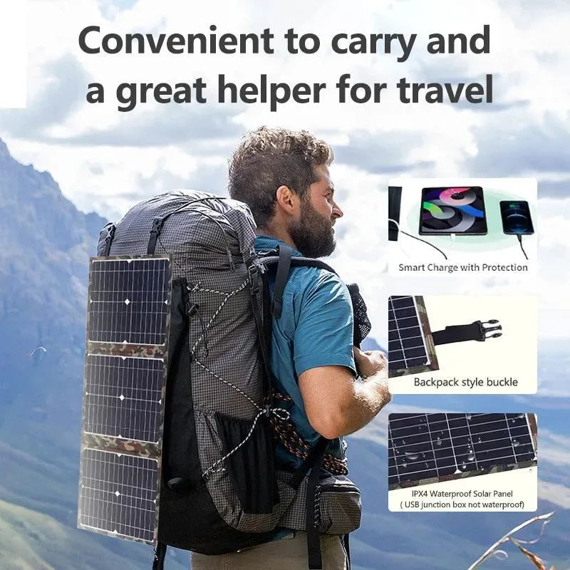 800W Foldable Solar Panel Kit with MPPT Controller and Portable Power Station for Camping, Car, Boat & Caravan - Trekker Essentials