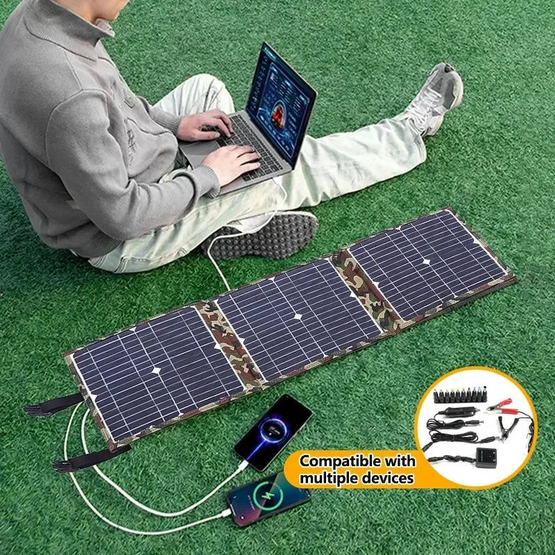 800W Foldable Solar Panel Kit with MPPT Controller — Portable Power Station & Generator Charger (18V) for Camping, Car, Boat, and RV Use - Trekker Essentials