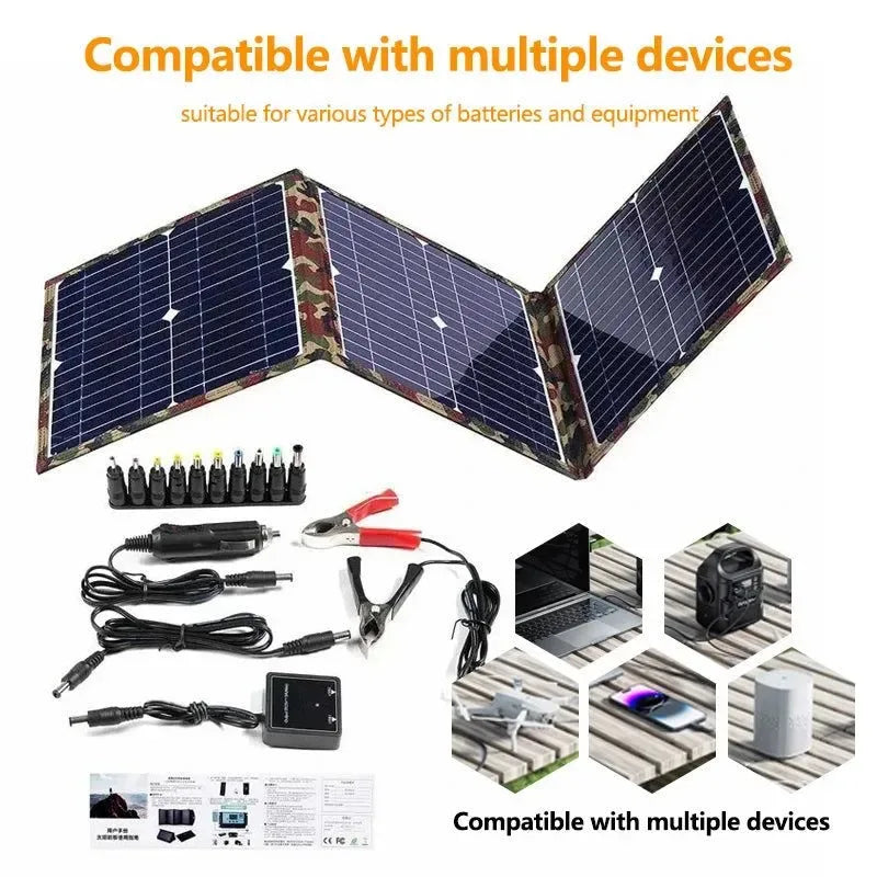 800W Foldable Solar Panel Kit with MPPT Controller and Portable Power Station for Camping, Car, Boat & Caravan - Trekker Essentials