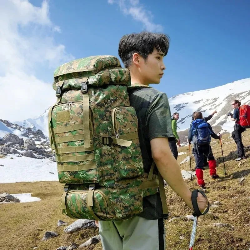 80L 900D Oxford Backpack - Large Waterproof Military Tactical Bag for Outdoor Sports - Trekker Essentials