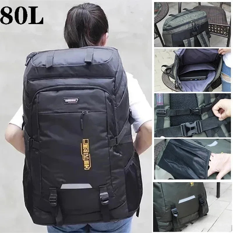 80L/50L Outdoor Backpack - Versatile Rucksack for Sports, Camping, Hiking, and School - Trekker Essentials