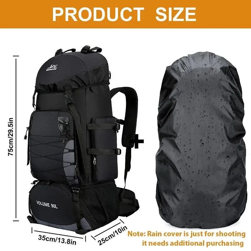 80L/90L Large Camping Backpack: Versatile Travel and Hiking Bag for Men and Women - Trekker Essentials