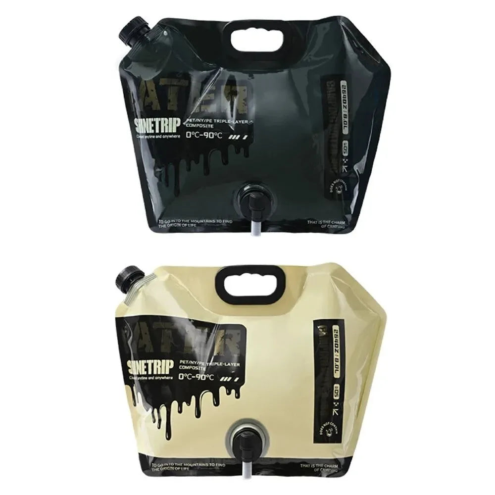8L Collapsible Water Storage Bag - Portable Folding Water Container with Tap for Camping, Hiking & Outdoor Adventures - Trekker Essentials