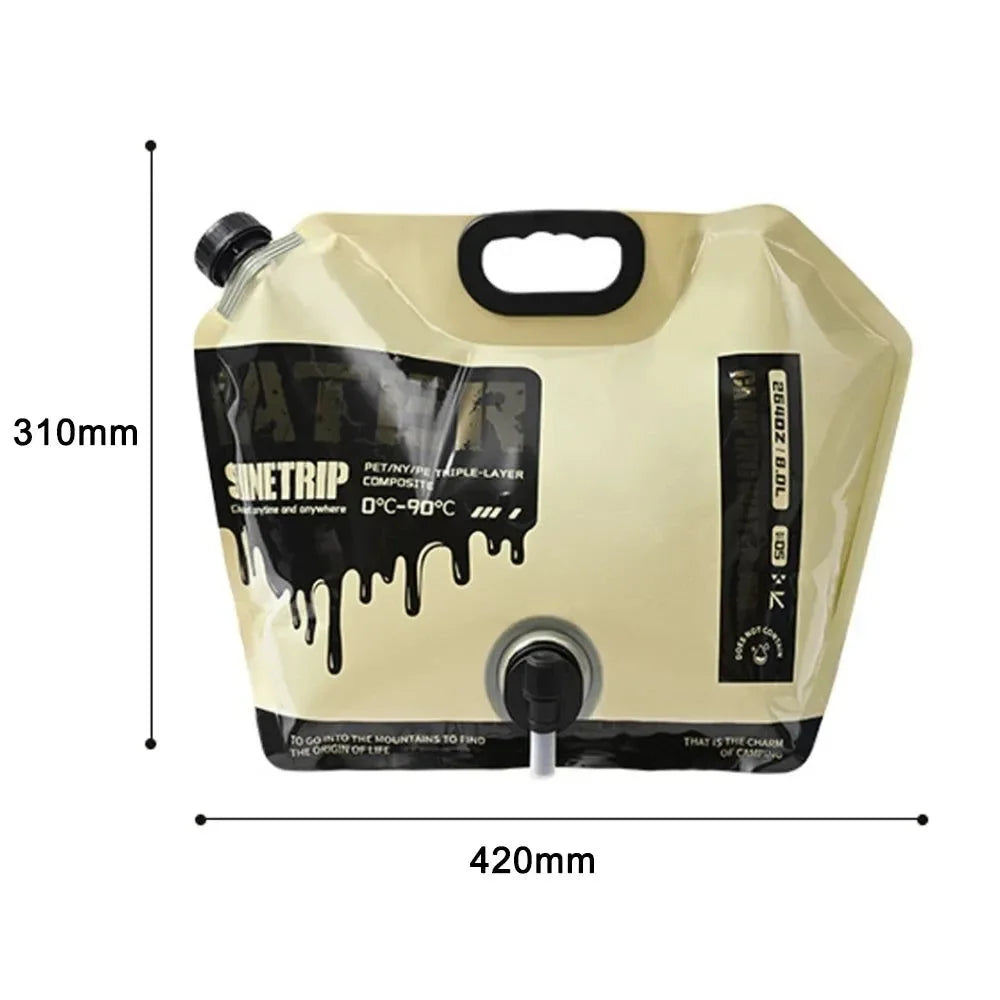 8L Collapsible Water Storage Bag - Portable Folding Water Container with Tap for Camping, Hiking & Outdoor Adventures - Trekker Essentials