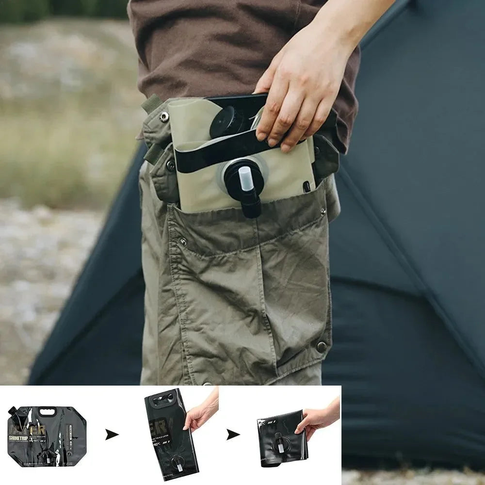 8L Collapsible Water Storage Bag - Portable Folding Water Container with Tap for Camping, Hiking & Outdoor Adventures - Trekker Essentials