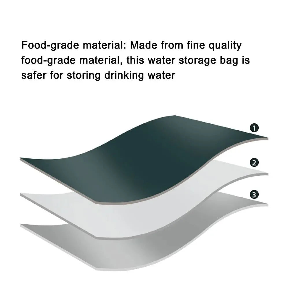 8L Collapsible Water Storage Bag - Portable Folding Water Container with Tap for Camping, Hiking & Outdoor Adventures - Trekker Essentials
