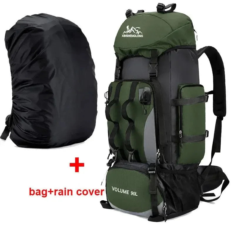 90L Waterproof Hiking Camping Backpack - Large Capacity Trekking Rucksack for Travel and Outdoor Sports 90L Waterproof Hiking Camping Backpack - Large Capacity Trekking Rucksack for Travel and Outdoor Sports