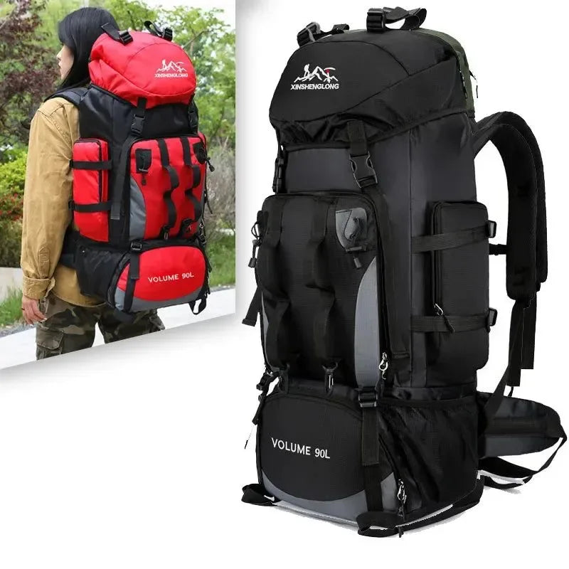 90L Waterproof Hiking Camping Backpack - Large Capacity Trekking Rucksack for Travel and Outdoor Sports 90L Waterproof Hiking Camping Backpack - Large Capacity Trekking Rucksack for Travel and Outdoor Sports