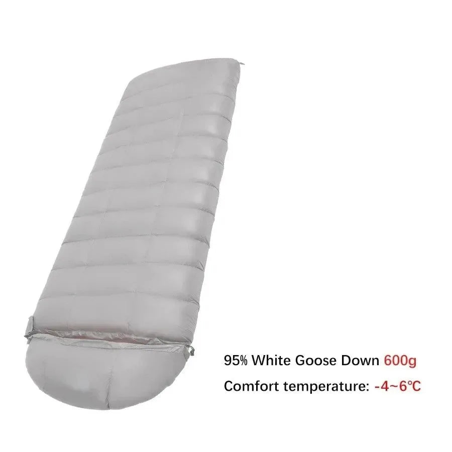 95% Goose Down Sleeping Bag - Ultralight Winter Sleeping Bag for Camping, Hiking, and Tourism - Trekker Essentials