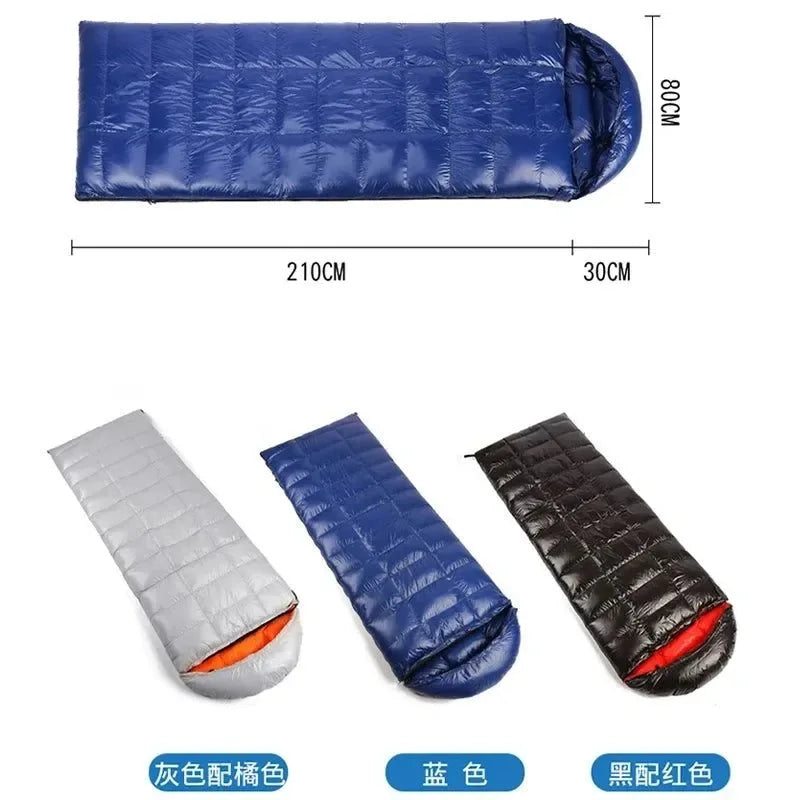 95% Goose Down Sleeping Bag - Ultralight Winter Sleeping Bag for Camping, Hiking, and Tourism - Trekker Essentials