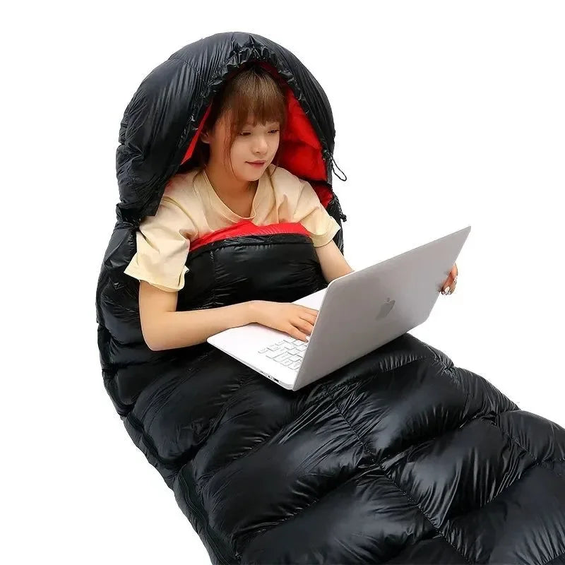 95% Goose Down Sleeping Bag - Ultralight Winter Sleeping Bag for Camping, Hiking, and Tourism - Trekker Essentials
