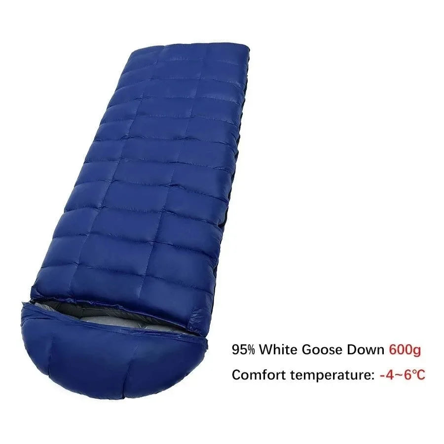 95% Goose Down Sleeping Bag - Ultralight Winter Sleeping Bag for Camping, Hiking, and Tourism - Trekker Essentials