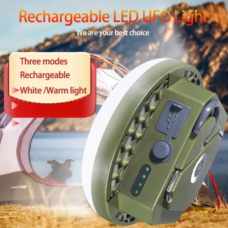 9900mAh Rechargeable Camping Lantern: Ultra-Bright LED Work Light with Magnet & Power Bank - Trekker Essentials