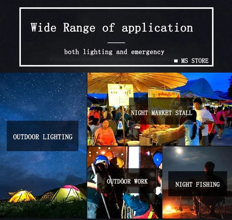 9900mAh Rechargeable Camping Lantern: Ultra-Bright LED Work Light with Magnet & Power Bank - Trekker Essentials