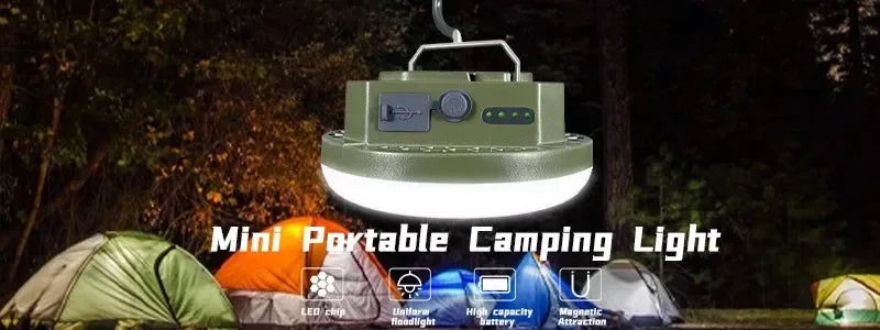 9900mAh Rechargeable Camping Lantern: Ultra-Bright LED Work Light with Magnet & Power Bank - Trekker Essentials