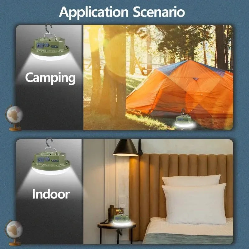 9900mAh Rechargeable Camping Lantern: Ultra-Bright LED Work Light with Magnet & Power Bank - Trekker Essentials