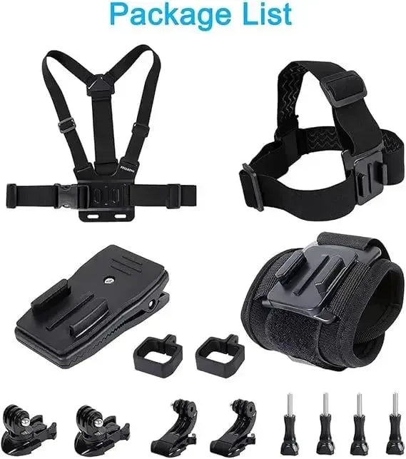 Accessories Kit for DJI Osmo Pocket 3 – Quick Release Head Strap, Chest Harness, Backpack Clip & Wrist Mount Set - Trekker Essentials