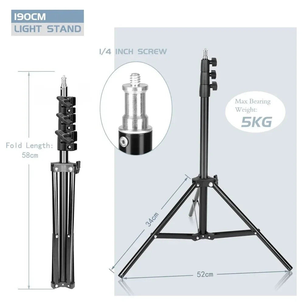 Adjustable 37-190cm Carbon Fiber Tripod Stand with 1/4" Screw for Photo/Video - Trekker Essentials