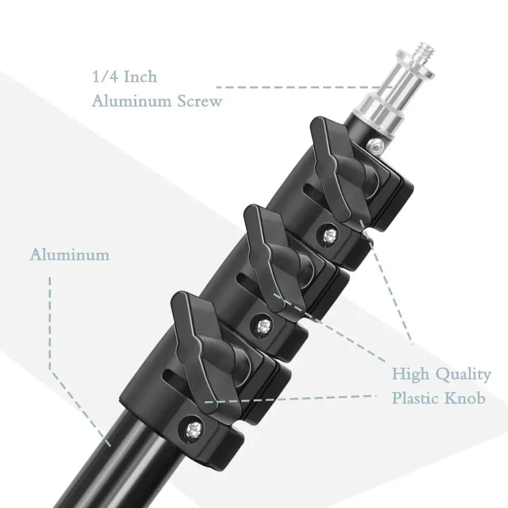 Adjustable 37-190cm Carbon Fiber Tripod Stand with 1/4" Screw for Photo/Video - Trekker Essentials