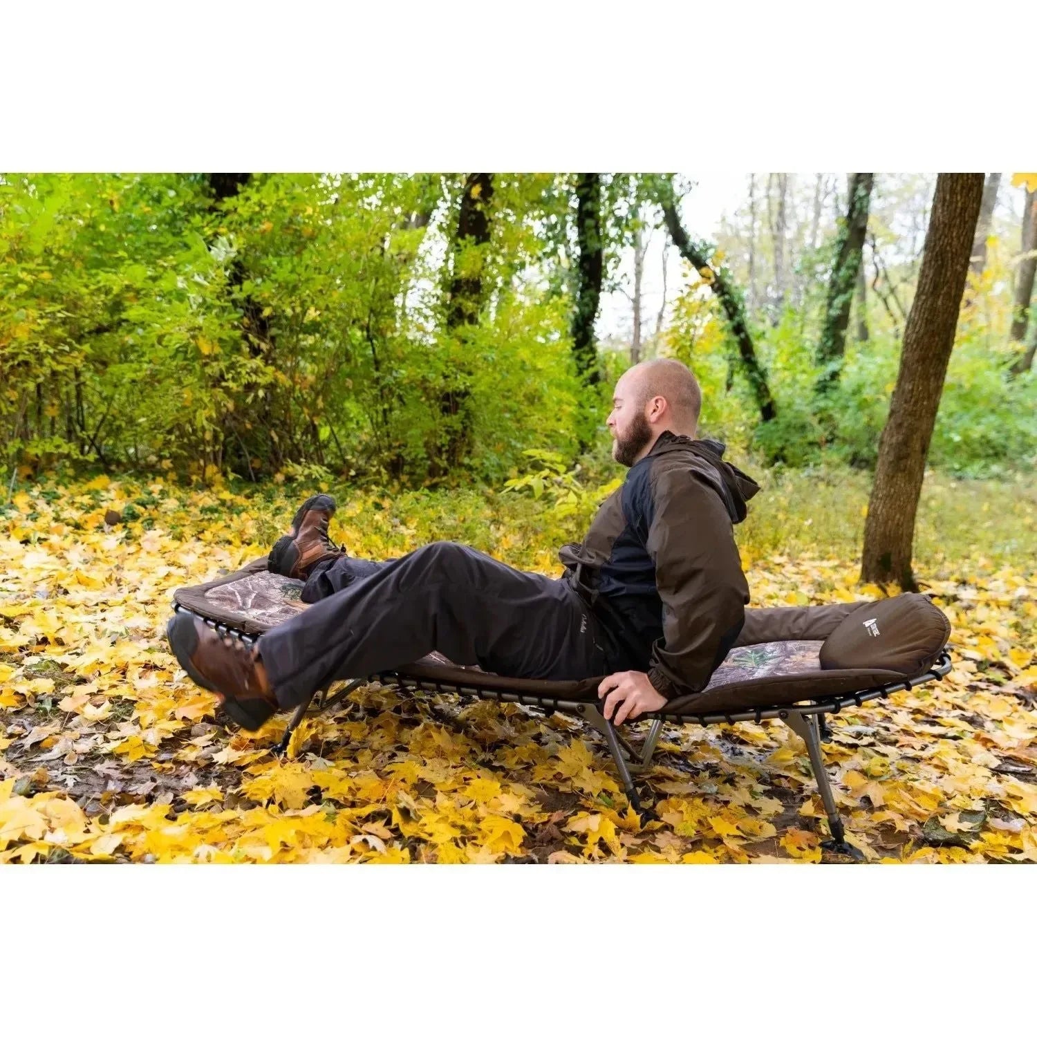 Adjustable Camo Camping Cot – North Fork Folding Cot, 77.9"L x 31"W, Portable for Outdoor Use - Trekker Essentials
