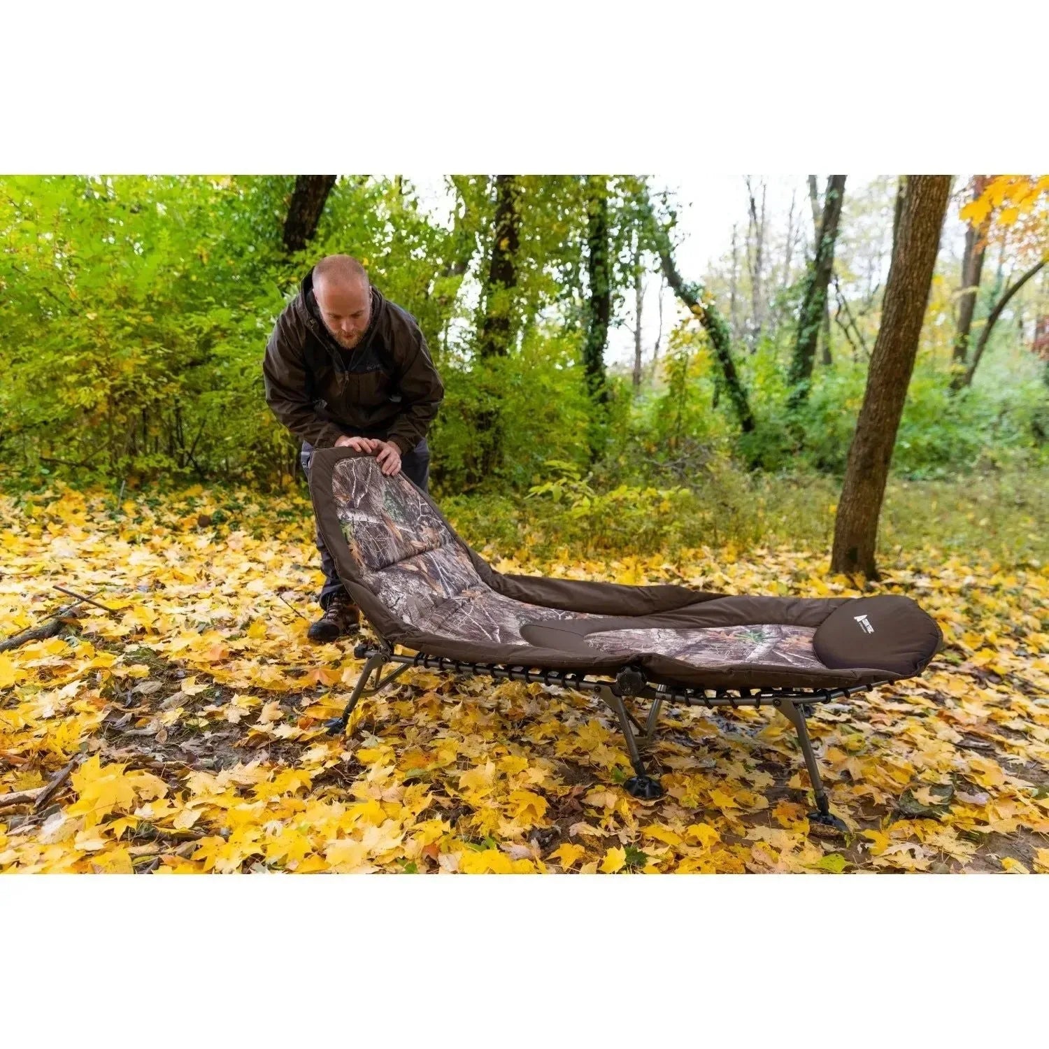 Adjustable Camo Camping Cot – North Fork Folding Cot, 77.9"L x 31"W, Portable for Outdoor Use - Trekker Essentials