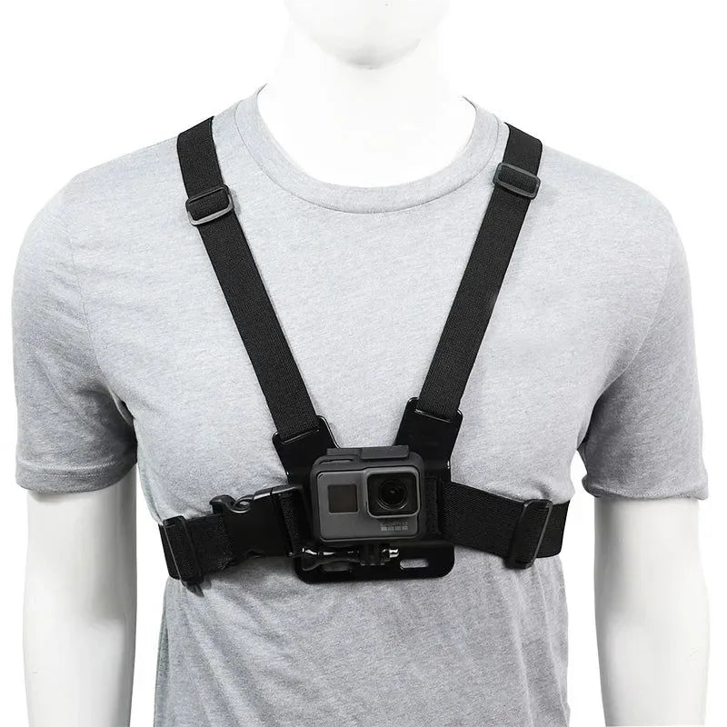 Adjustable Chest Strap Mount for Action Cameras – Compatible with GoPro, Insta360, DJI, SJCAM & More - Trekker Essentials