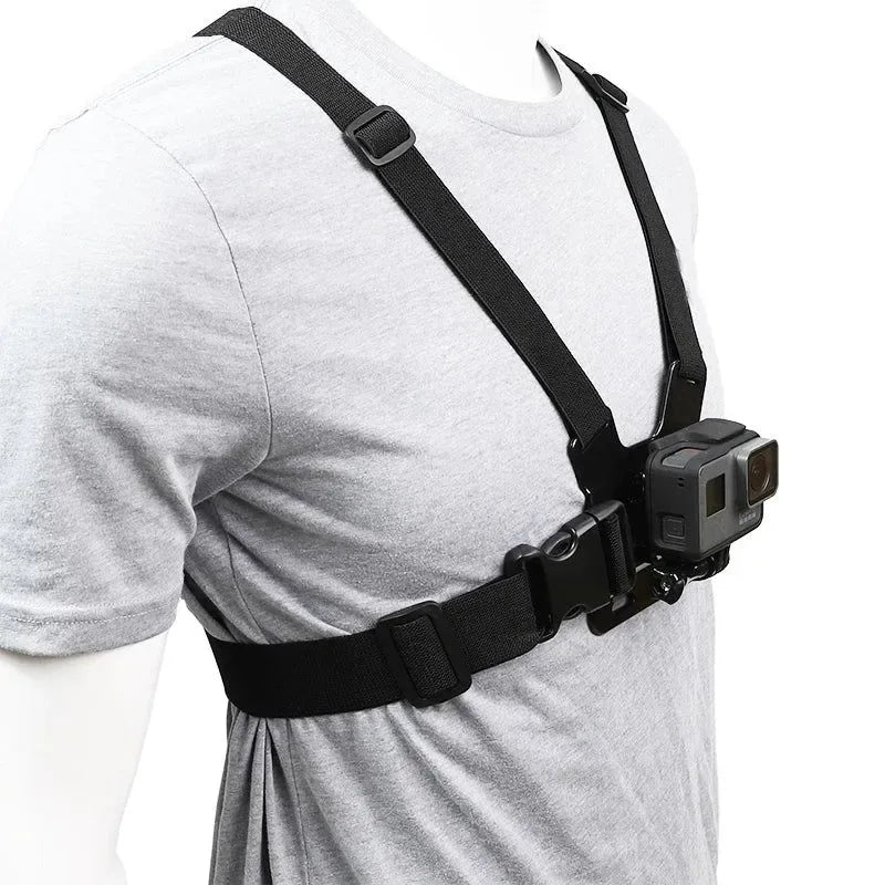 Adjustable Chest Strap Mount for Action Cameras – Compatible with GoPro, Insta360, DJI, SJCAM & More - Trekker Essentials