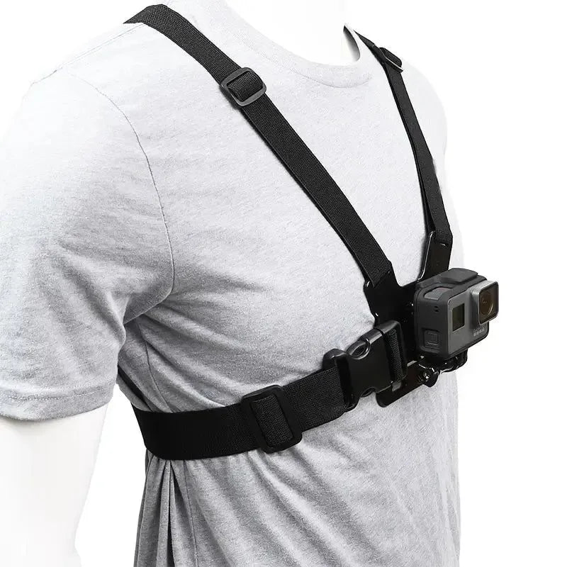 Adjustable Chest Strap Mount for Action Cameras – Compatible with GoPro, Insta360, DJI, SJCAM & More - Trekker Essentials