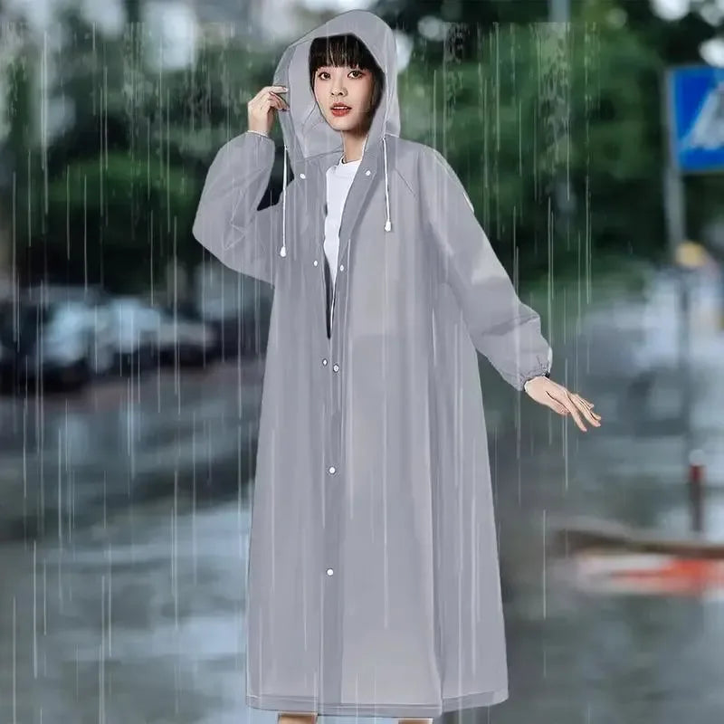 raincoat tent Adult Long EVA Rain Poncho – Waterproof Hooded Raincoat for Men & Women