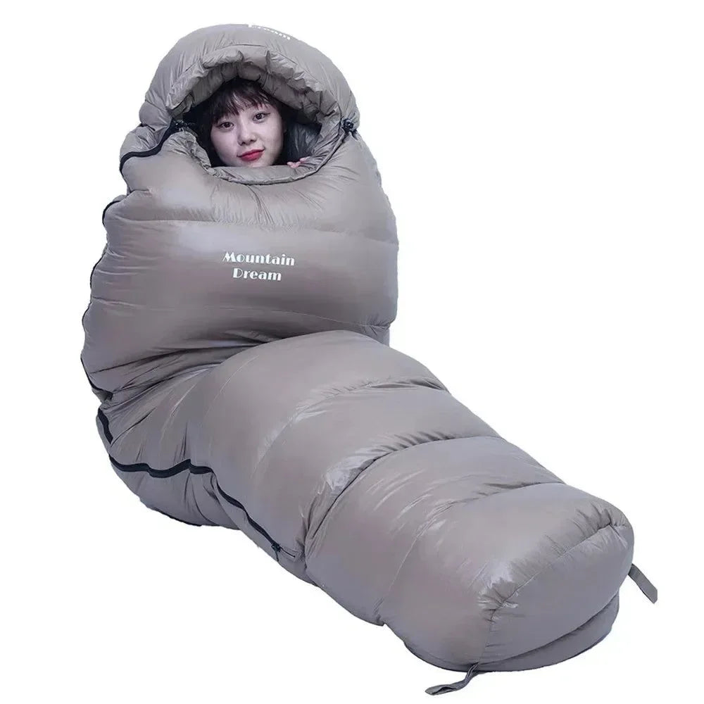 Adult Mummy Sleeping Bag - Thicken Warm Duck Down Ultralight Sleeping Bag - Trekker Essentials