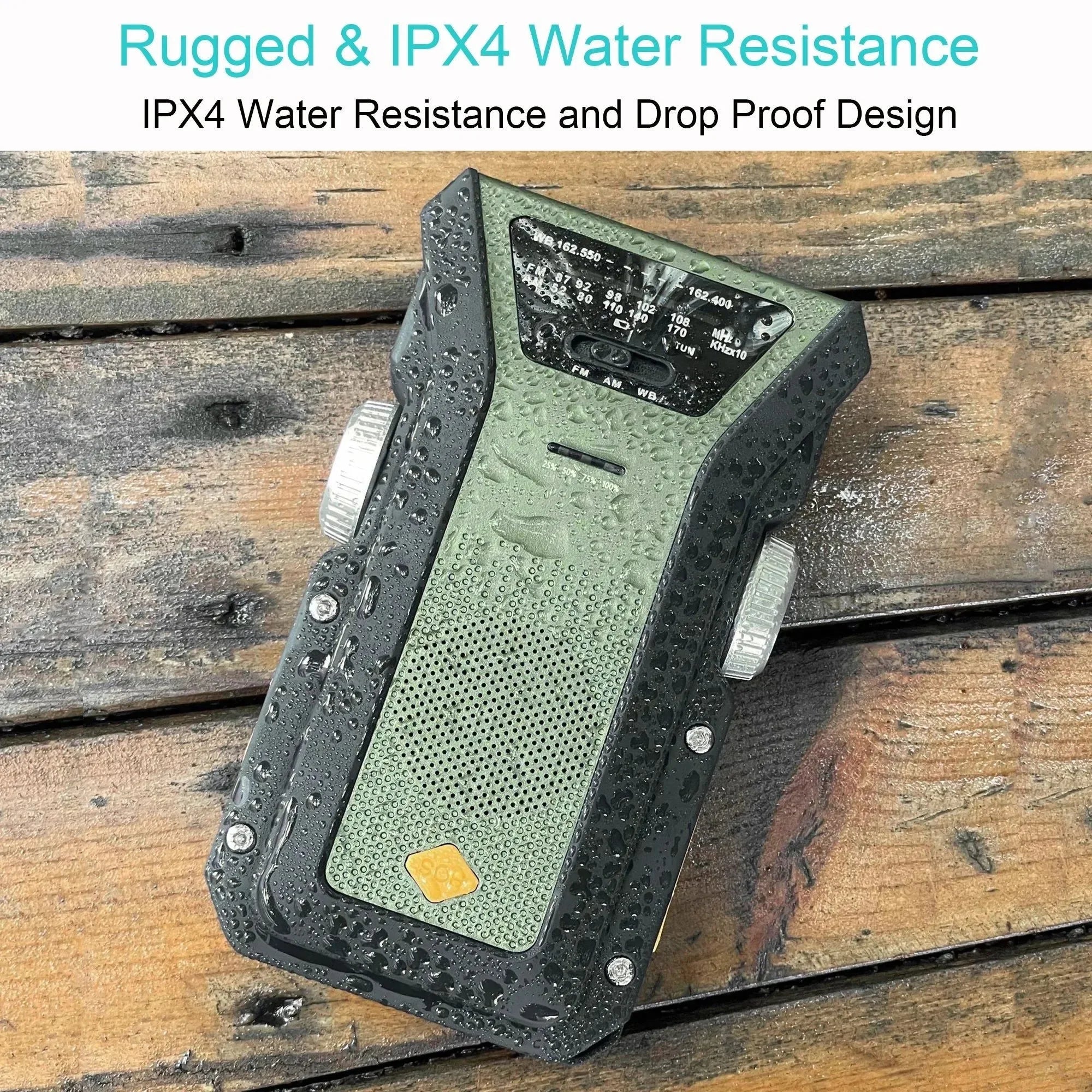 All-in-One Emergency Radio: Hand Crank, Solar Power, NOAA, SOS Alarm, Power Bank (4000mAh), Flashlight - Trekker Essentials