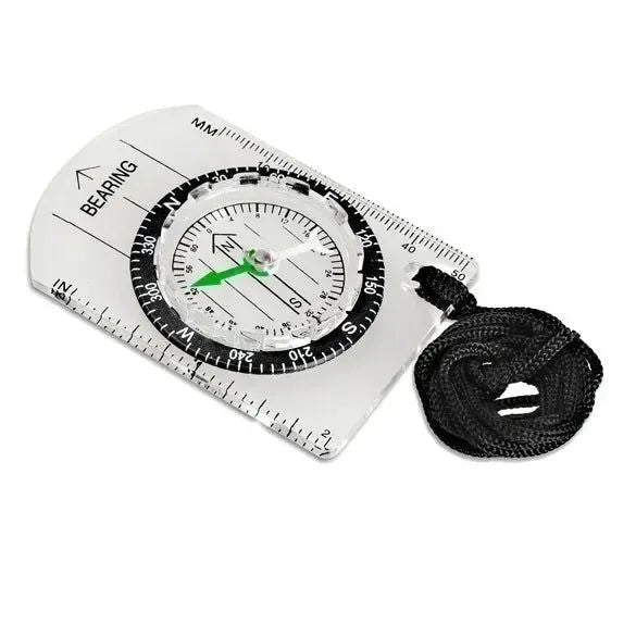 All-In-One Outdoor Hiking Camping Baseplate Compass Map Ruler - Mini Cute Stationery for School Supplies - Trekker Essentials