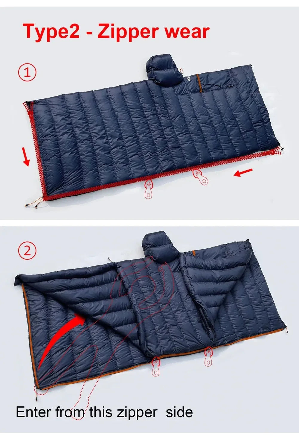 All-Season Wearable Sleeping Bag: 3-in-1 Poncho, Camping Blanket & Envelope Sleeping Bag for Adults - Trekker Essentials