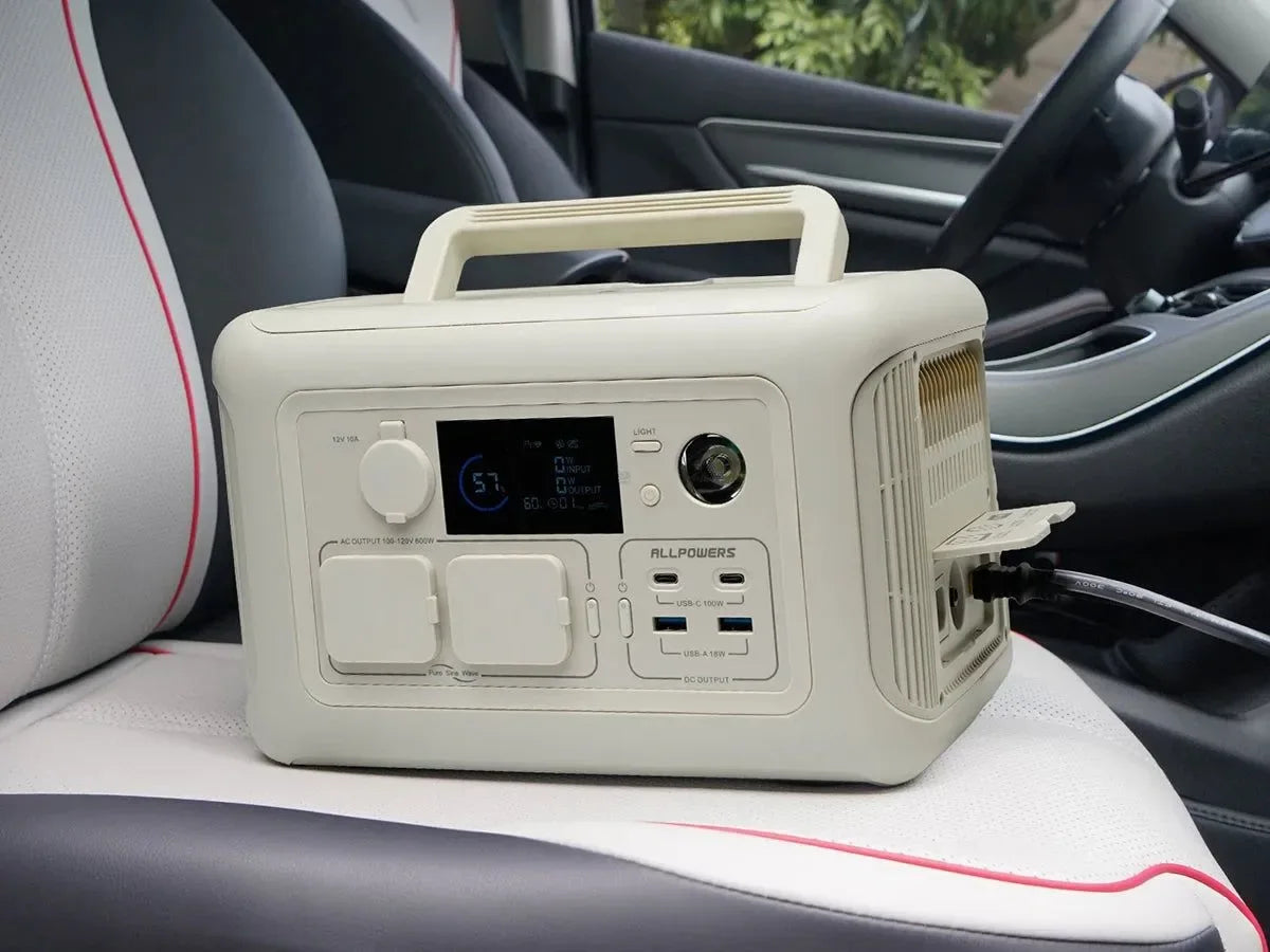 ALLPOWERS R600 Portable Power Station with Solar panel 100W , 600W 299Wh LiFePO4 Solar Generator UPS Battery Backup MPPT for RV - Trekker Essentials