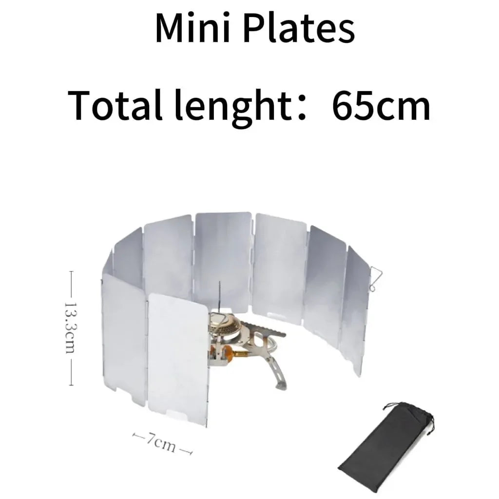 Aluminum Alloy Camping Stove Windscreen – Adjustable Windproof Shield with Storage Bag - Trekker Essentials