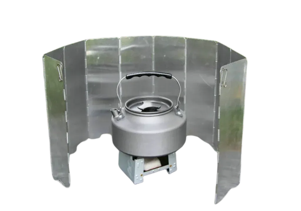 Aluminum Alloy Gas Stove Wind Shield for Outdoor Camping - Trekker Essentials