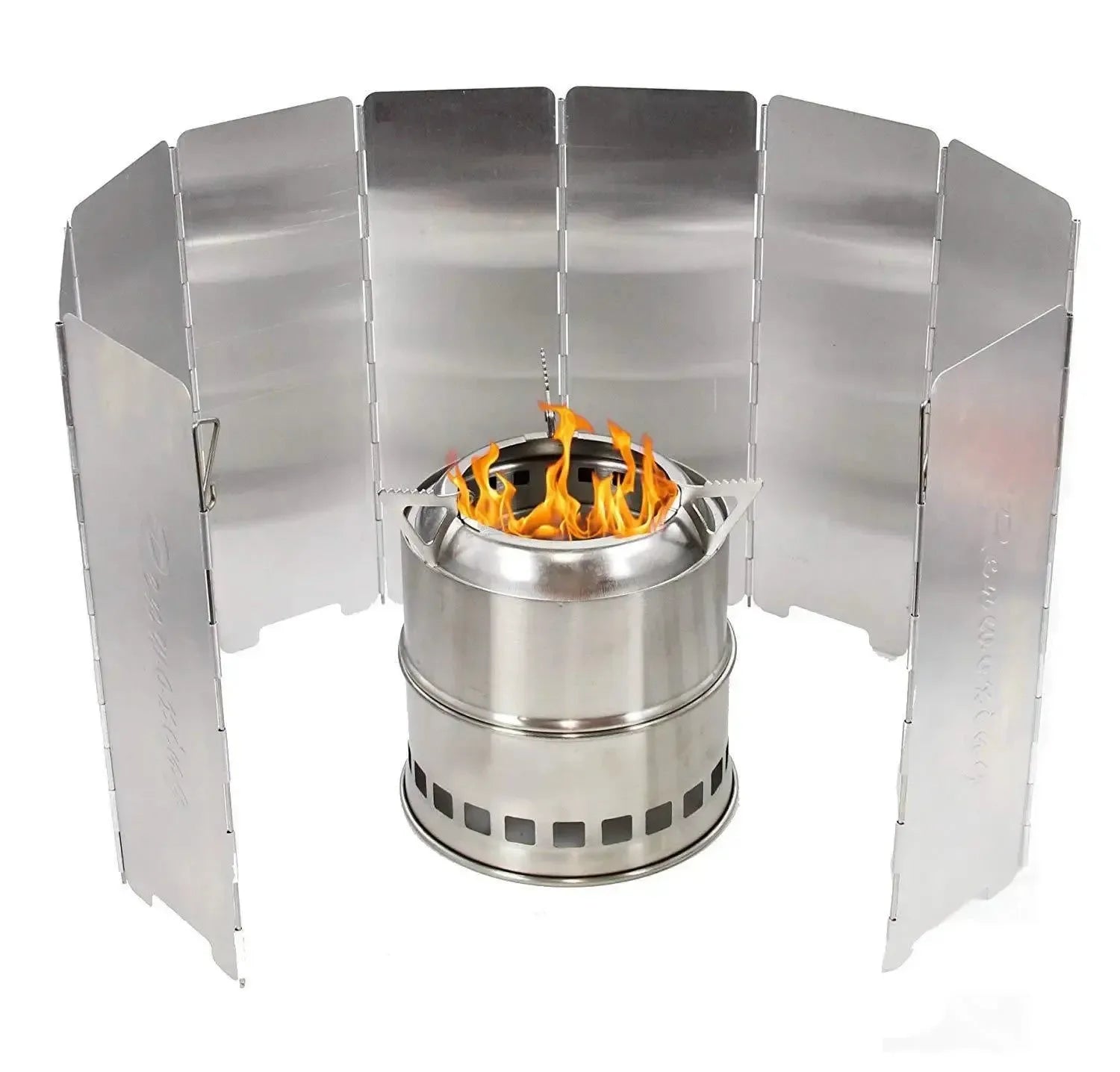 Aluminum Alloy Gas Stove Wind Shield for Outdoor Camping - Trekker Essentials