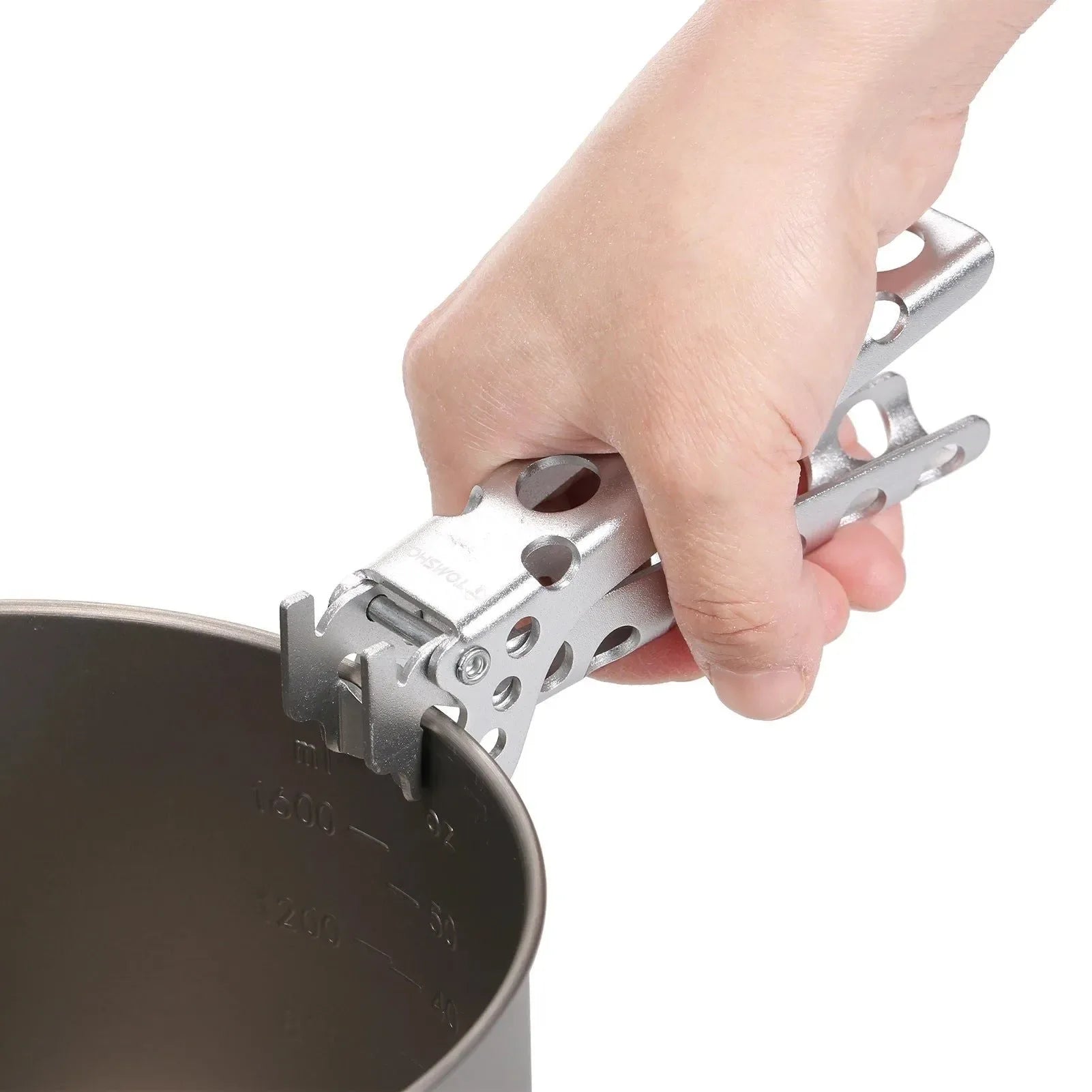 Aluminum Pot Lifter Clamp - Heat Resistant Gripper for Camping Cookware Handling - Trekker Essentials