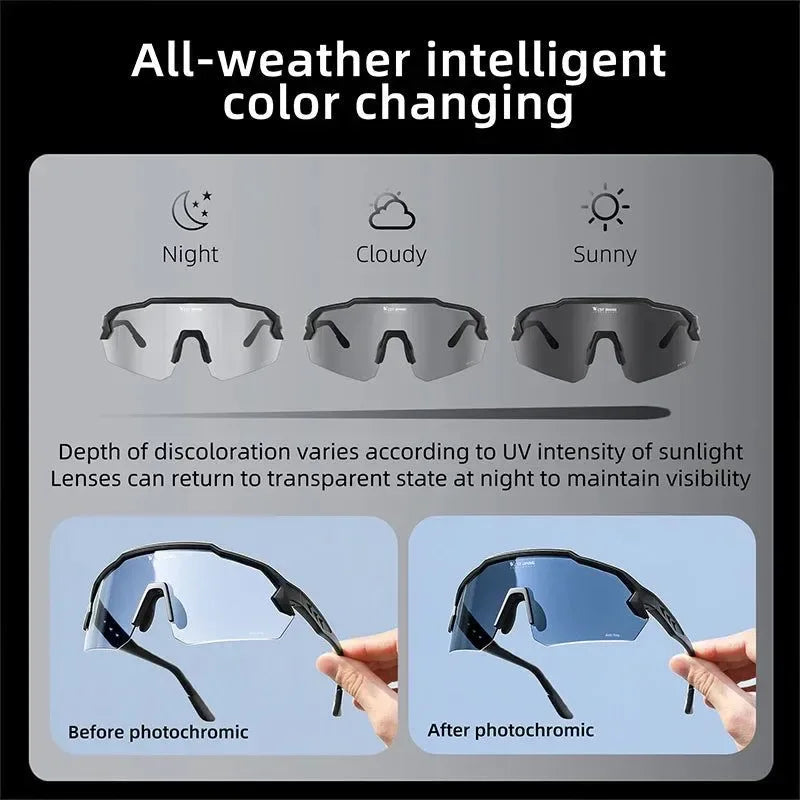 Anti-Fog Photochromic Cycling Sunglasses – UV Protection for Men and Women - Trekker Essentials