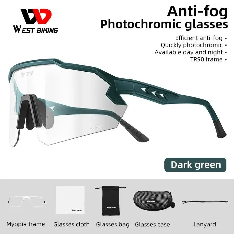 Anti-Fog Photochromic Cycling Sunglasses – UV Protection for Men and Women - Trekker Essentials