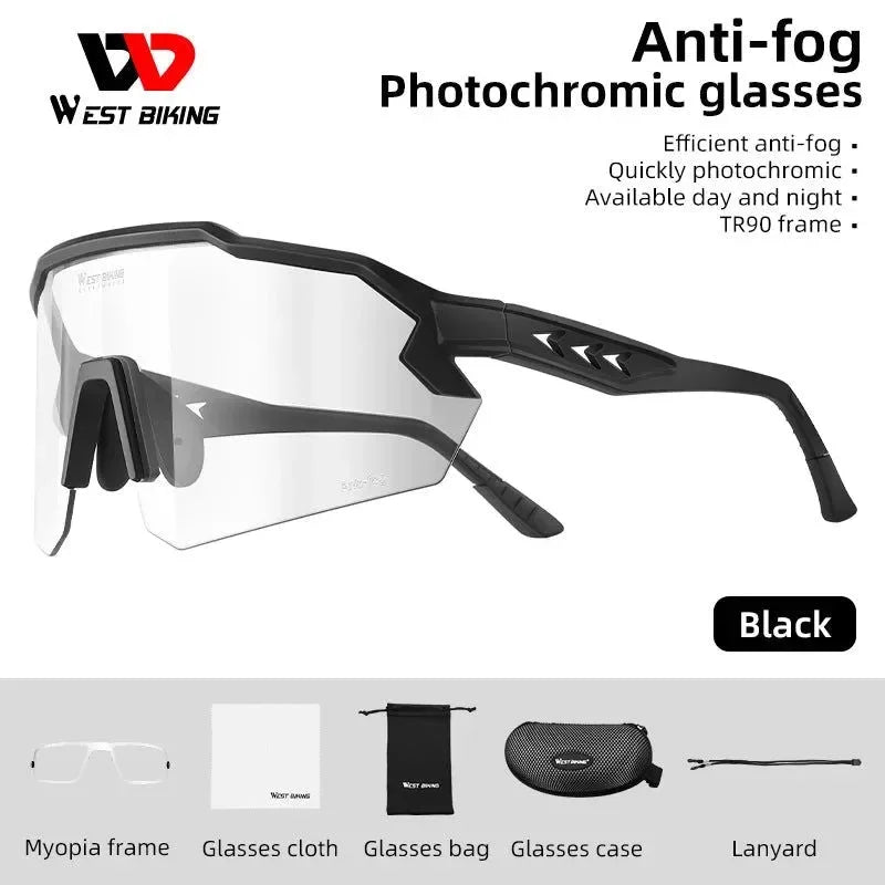 Anti-Fog Photochromic Cycling Sunglasses – UV Protection for Men and Women - Trekker Essentials