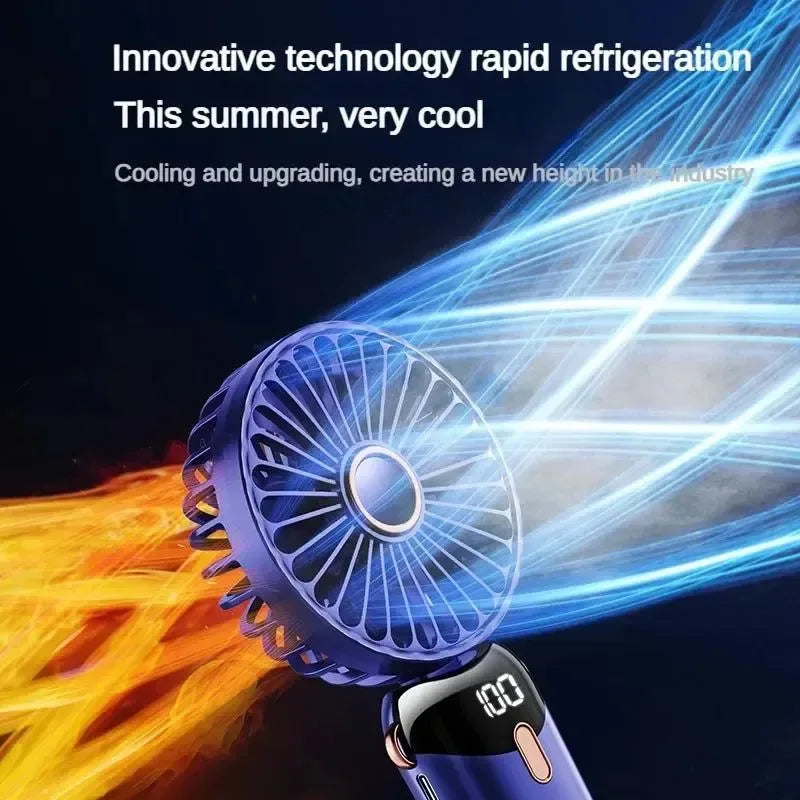Aromatherapy Handheld Mini Fan – Foldable, Portable & USB Rechargeable - Trekker Essentials