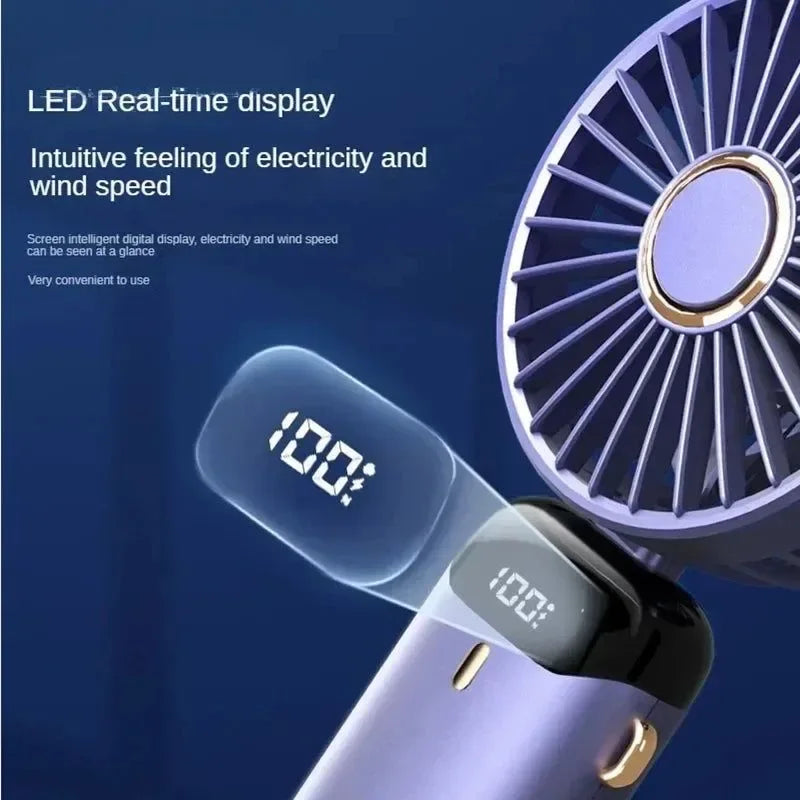 Aromatherapy Handheld Mini Fan – Foldable, Portable & USB Rechargeable - Trekker Essentials
