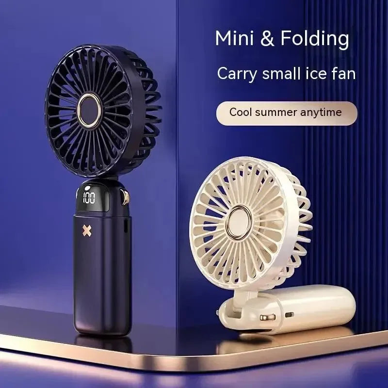 Aromatherapy Handheld Mini Fan – Foldable, Portable & USB Rechargeable - Trekker Essentials