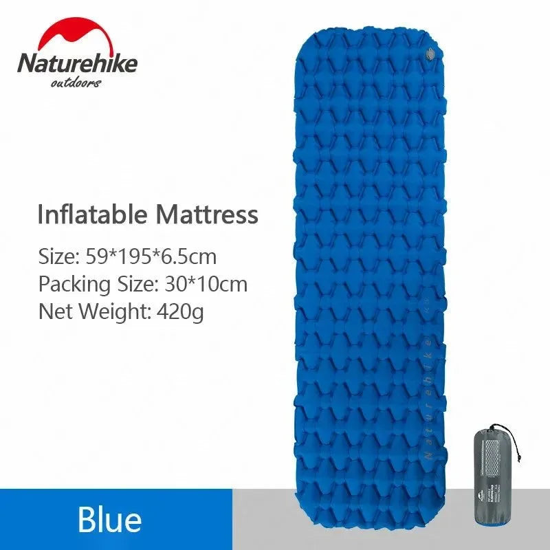 Authentic Naturehike Backpacking Sleeping Pad - Durable Inflatable Camping Mat with Insulation and Carrying Bag - Trekker Essentials