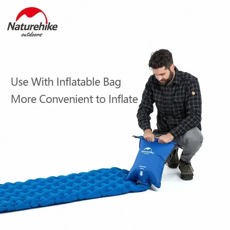 Authentic Naturehike Backpacking Sleeping Pad - Durable Inflatable Camping Mat with Insulation and Carrying Bag - Trekker Essentials