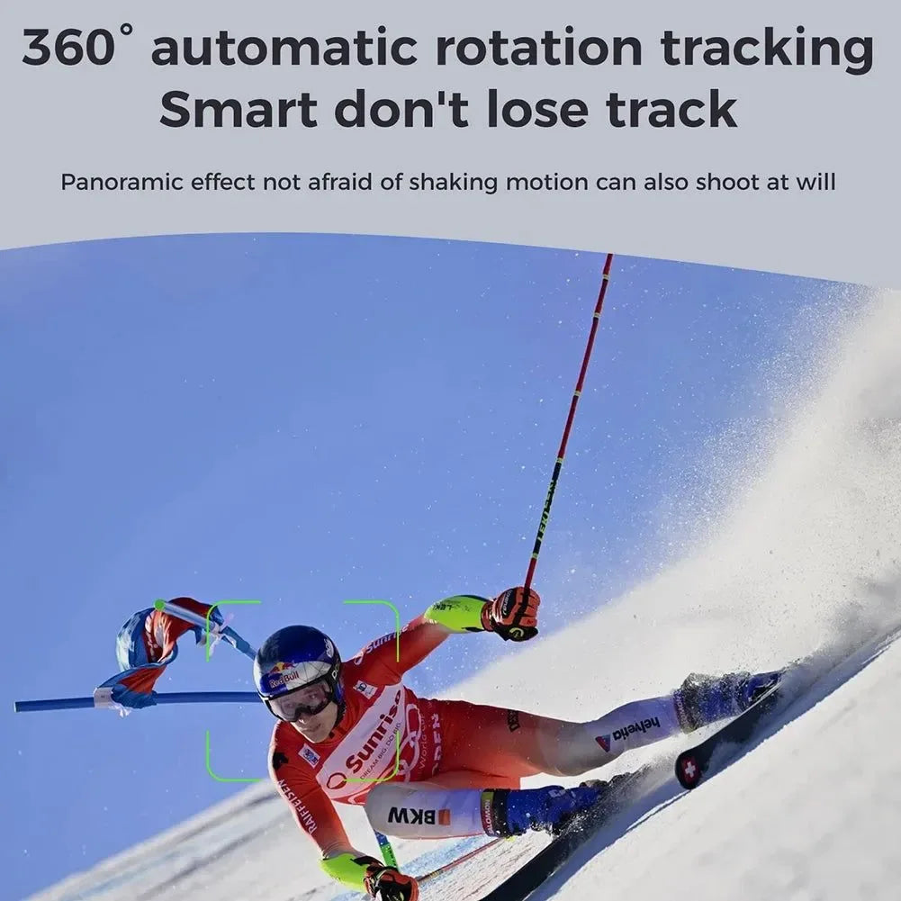 Auto Tracking Phone Tripod - 360° Smart Face Tracking Holder with Fill Light for TikTok/Youtube (Bluetooth, Gesture Control, Type-C) - Trekker Essentials